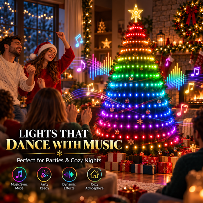 ✨ Smart RGB LED Christmas Tree with App & Music Sync Control 🎄