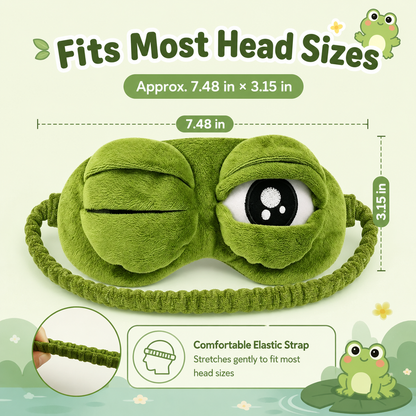 🐸Plush Comfort 3D Sad Frog Sleep Mask