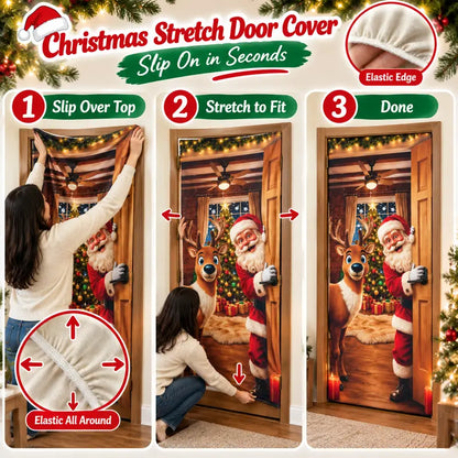 🎄 Magical Christmas Front Door Cover Decoration | Instant Festive Holiday Entrance Banner 🎅
