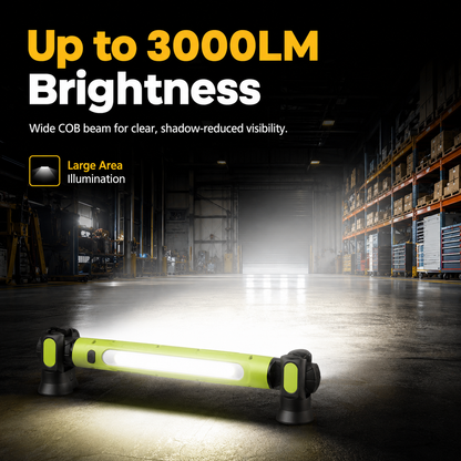 🔦 3000LM Magnetic LED Work Light – Rechargeable & Hands-Free