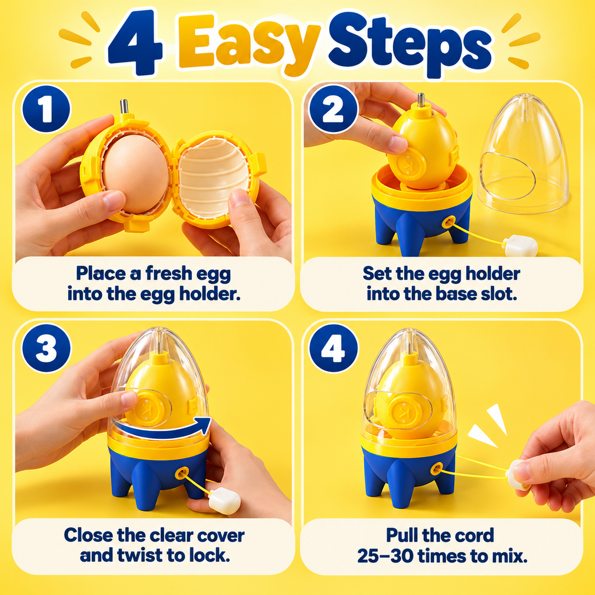 🔥 Limited-Time 56% OFF – Golden Egg Maker Pull-String Egg Spinner