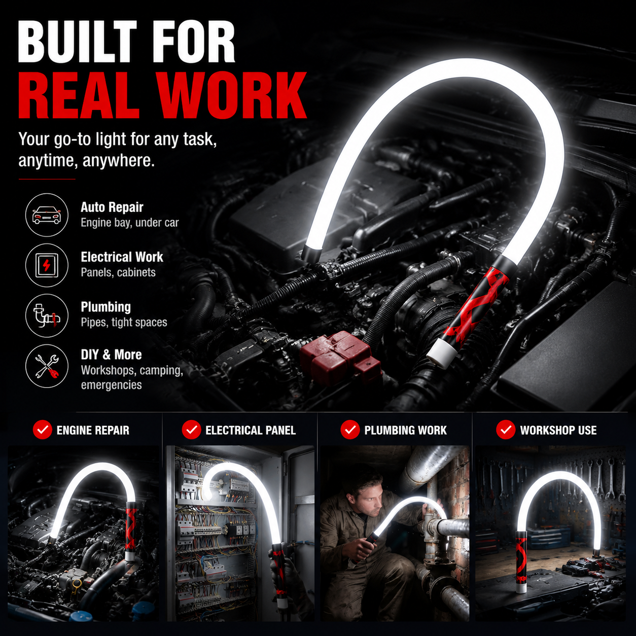 🪄 Bendable Ultra-Bright LED Flashlight Stick🪄