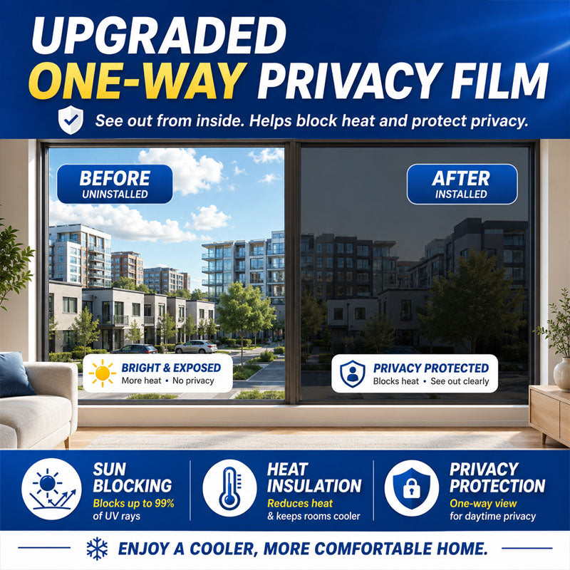 🚨 [50% OFF Today] PrivacyShield One-Way Window Film | Heat & UV Control ☀️