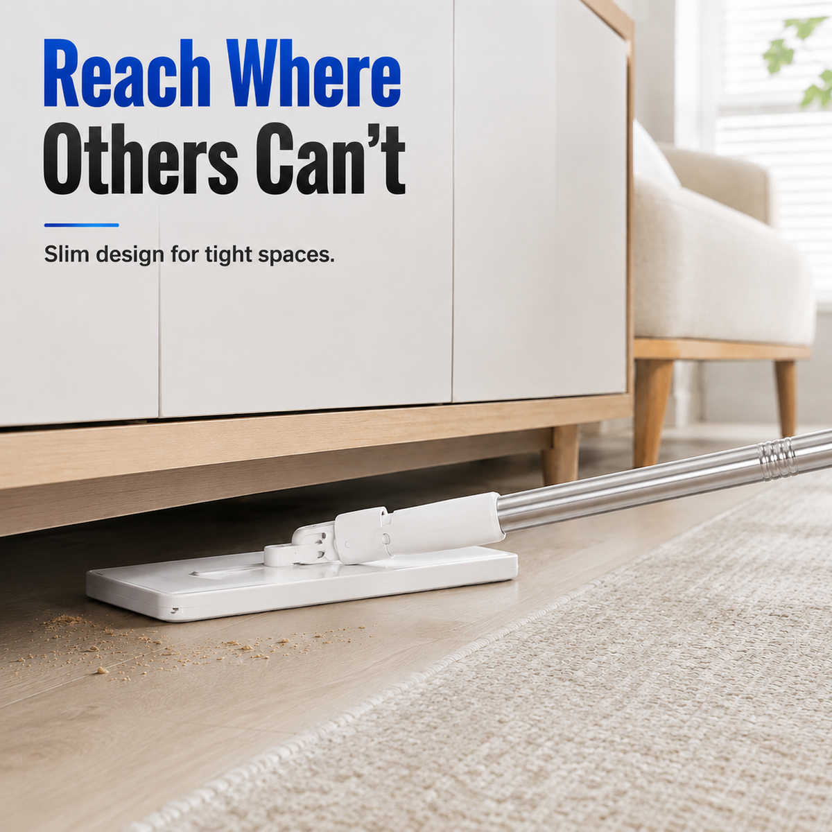 🔥 50% OFF Limited Deal 🧼 One-Touch Squeeze Flat Mop | 2-Level Water Control for Faster Cleaning