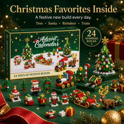 🎄 24-Day Christmas Building Blocks Advent Calendar Gift Set 🎅