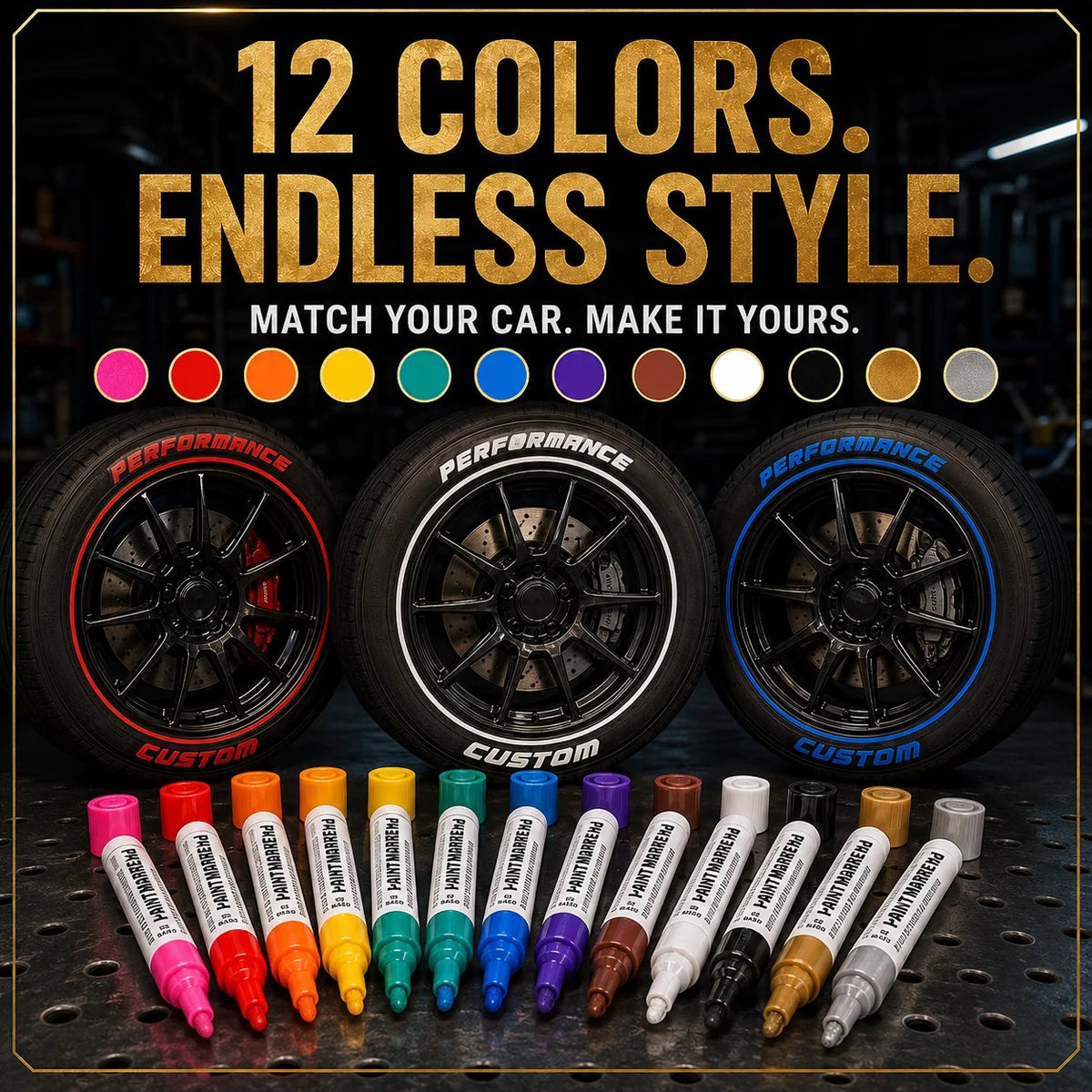 Oil‑Based Waterproof Tire Paint Marker
