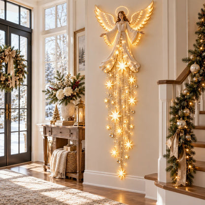 🔥Last Day 49% OFF✨ Angel Blessing Starfall Wall Light™ – Heavenly Christmas Wall Decor