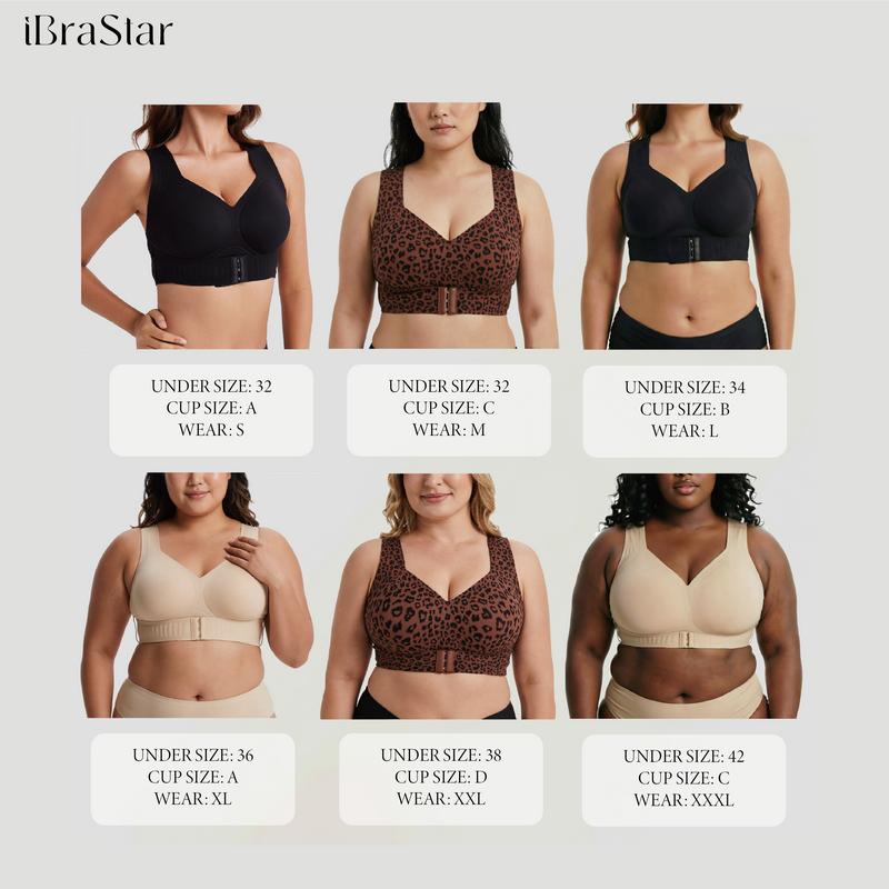 ✨Cross Back Front Closure Bra – Wireless Comfort & Posture Support