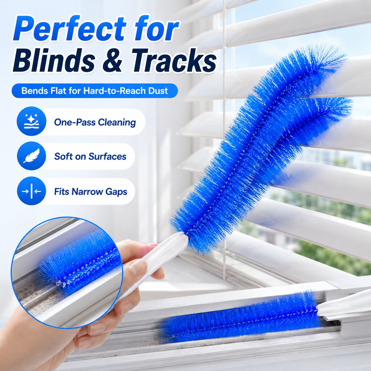 🧹 Flexible Bendable Dust Cleaning Brush | Reusable Multi-Surface Duster