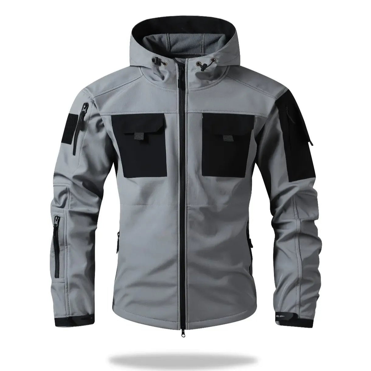 🏕️ Tactical Hooded Jacket with 9 Utility Pockets and Warm Fleece Lining