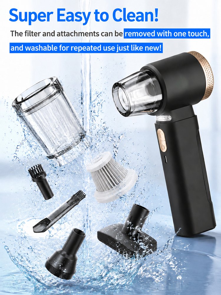 Multifunctional high-power car vacuum cleaner and air inflator
