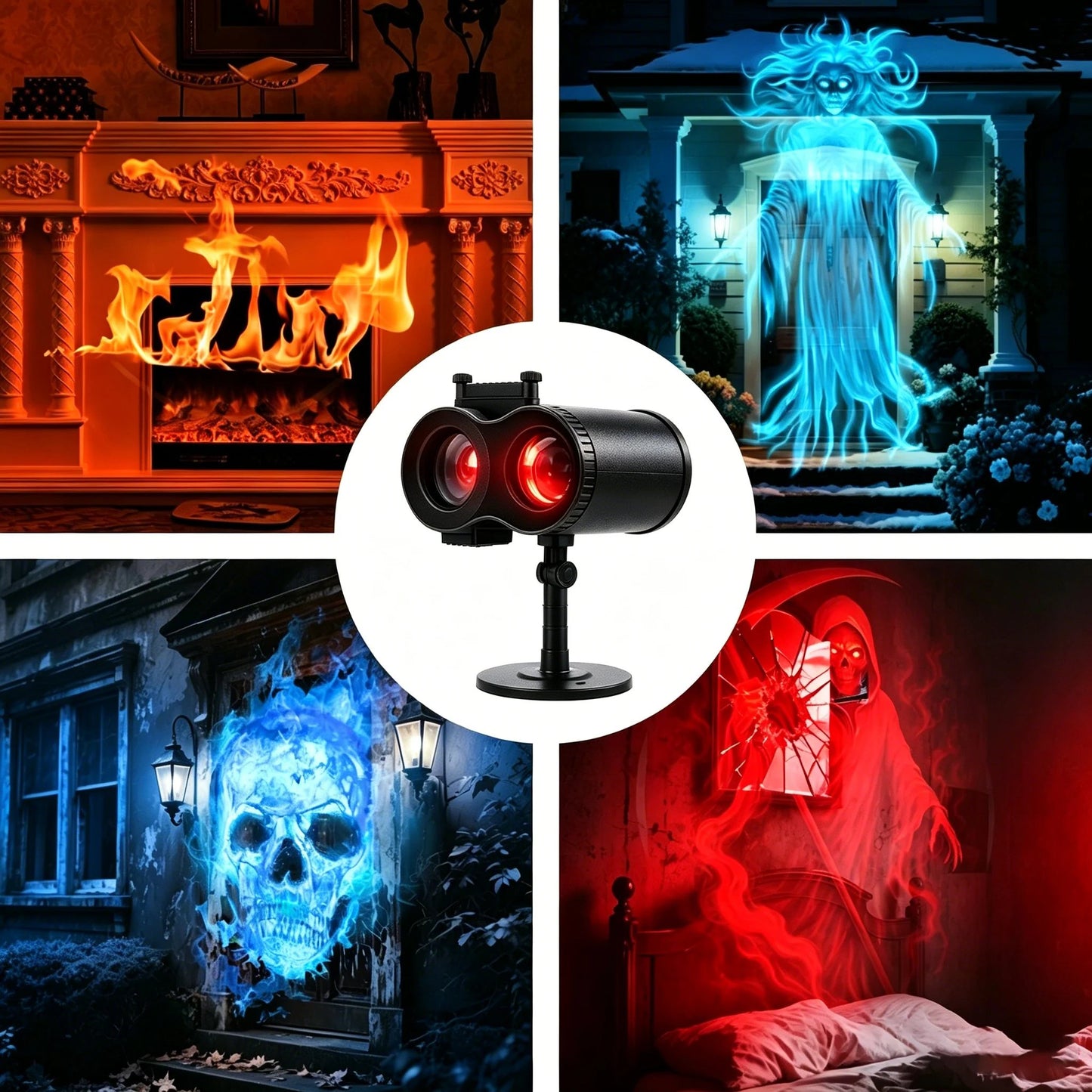 👻 Halloween Outdoor Projection Light – 10 Spooky Patterns For Instant Party Decor 🎃