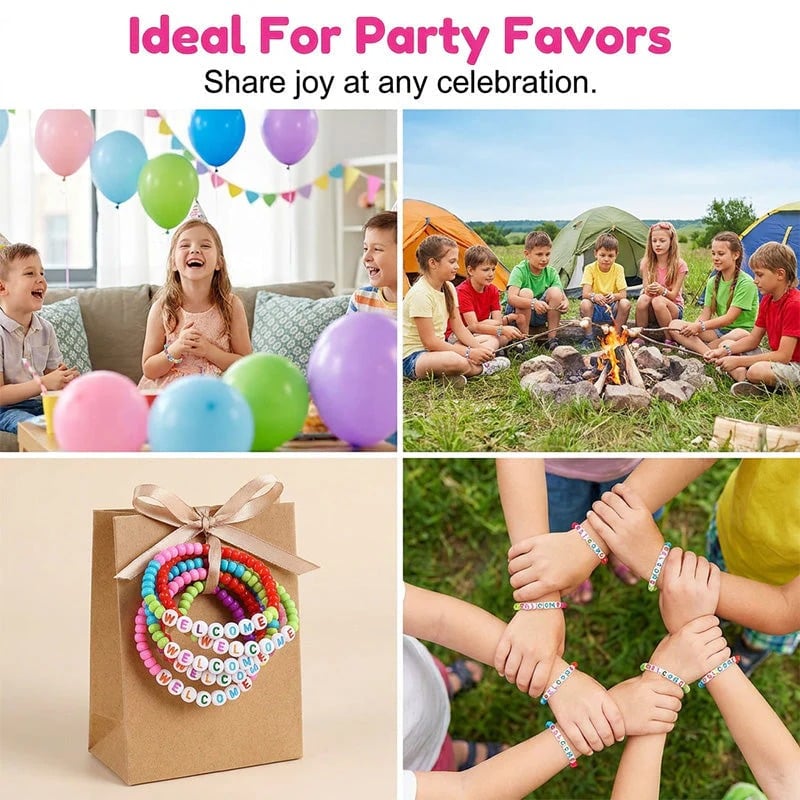 🏆Limited Time Sale 49% OFF✨🌈Pack of 25 Welcome BeadBracelets - StrengthenClassroom Friendship & SpreadWarm Kindness!