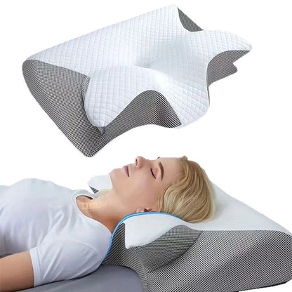 😴 Ergonomic Cervical Memory Foam Neck Pillow for Side, Back & Stomach Sleepers 🌙