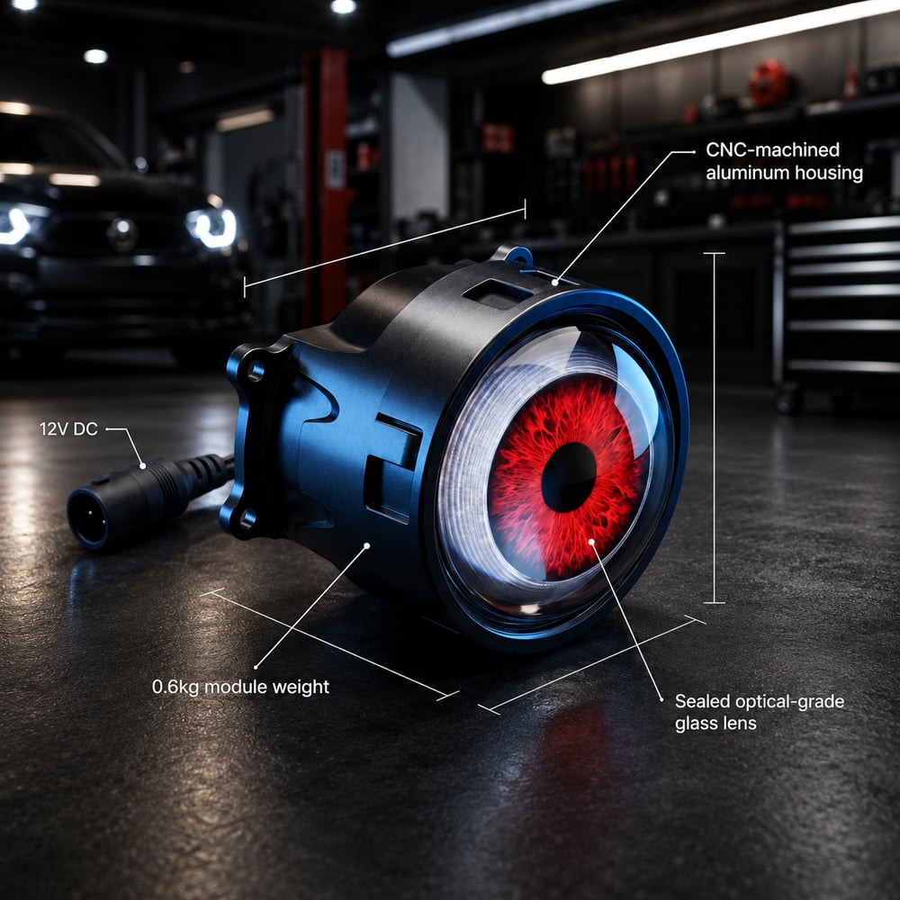 👁️ Demon Eye RGB Headlight Kit – Animated Iris Car Lighting Upgrade