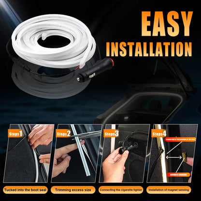 168 Inch Waterproof Car Trunk LED Light Strip with Motion Sensor