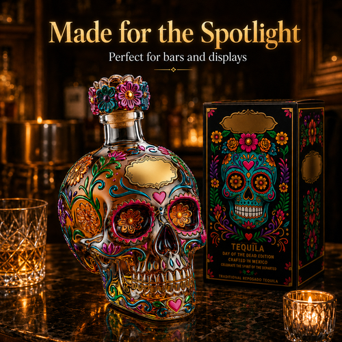 🔥🍷Limited edition Day of the Dead tequila bottle🎁