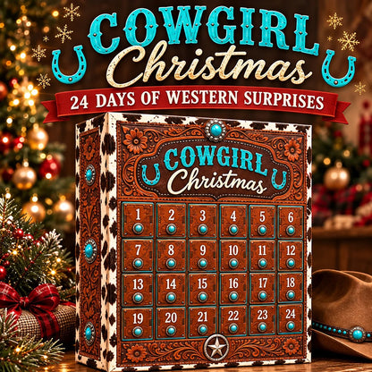 ⏳ Last Day 49% OFF - 🤠 24-Day Cowgirl Christmas Countdown Calendar