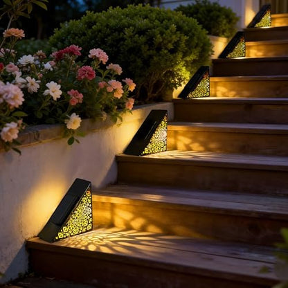 ✨🌙2-Pack Solar Step Lights for Cozy Garden and Patio Lighting