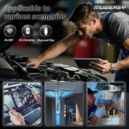 🔍 1920P HD Endoscope Camera 8mm Ultra Slim Probe IP67 Waterproof Borescope 🛠️