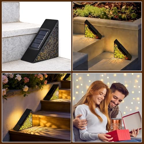 ✨🌙2-Pack Solar Step Lights for Cozy Garden and Patio Lighting