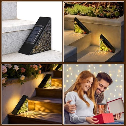 ✨🌙2-Pack Solar Step Lights for Cozy Garden and Patio Lighting
