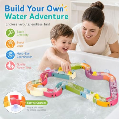 🔥 50% OFF TODAY 🛁 48PCS DIY Bath Water Track Toy🌈