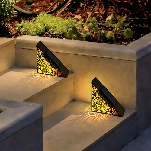 ✨🌙2-Pack Solar Step Lights for Cozy Garden and Patio Lighting
