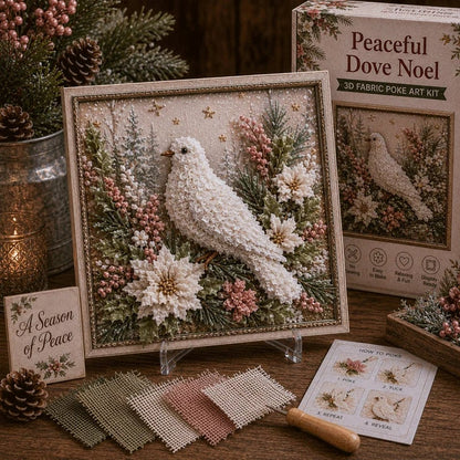 🎄3D Christmas Fabric Poke Art Kit – DIY Holiday Craft for Adults & Beginners
