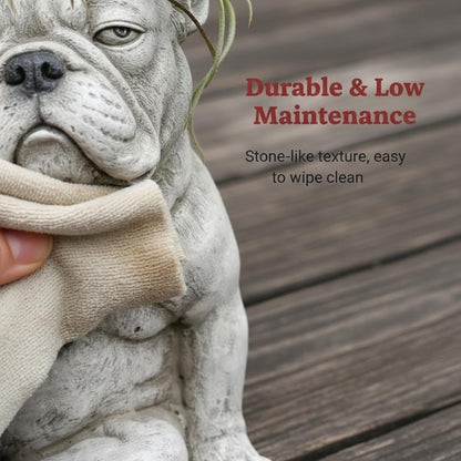 🐶 Funny Bulldog Planter – Cute Resin Plant Pot & Desk Decor