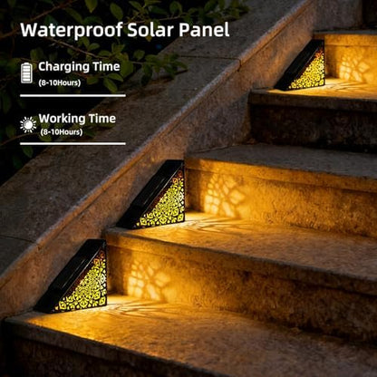 ✨🌙2-Pack Solar Step Lights for Cozy Garden and Patio Lighting