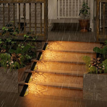 ✨🌙2-Pack Solar Step Lights for Cozy Garden and Patio Lighting
