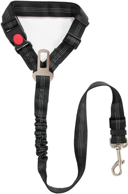 Dog Seat Belt, Upgraded 2-in-1 Pet Dog Car Seat Belt and Headrest Mounting System