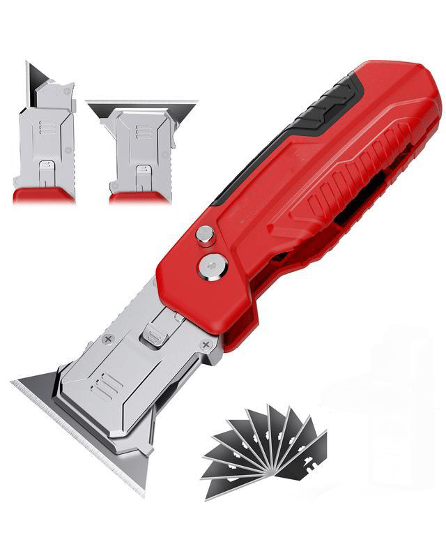 2026 New 2-in-1 Folding Box Cutter with Blade Storage