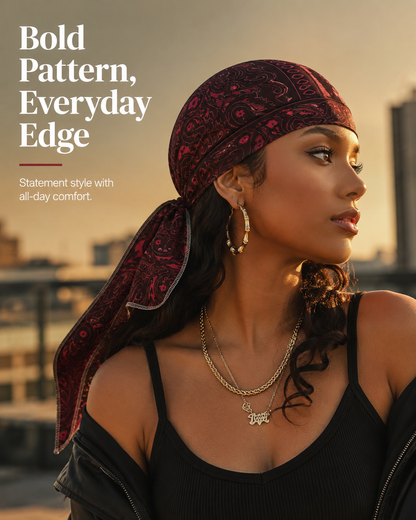 Cooling Headscarf and Helmet Set, Motorcycle Pirate-Style Headscarf Helmet Liner, Stretchy and Snug Fit