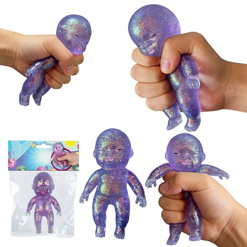 🔥 Jumbo Glitter Squishy – Soft & Stress-Relief!