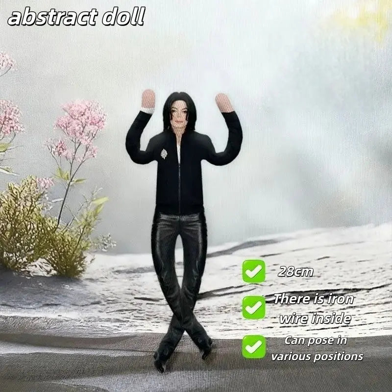 🕺 Michael Jackson-Inspired Plush Doll – Multi-Jointed Collectible Figur