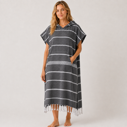 🏄 Hooded 100% Turkish Organic Cotton Beach & Surf Towel Poncho 🌊