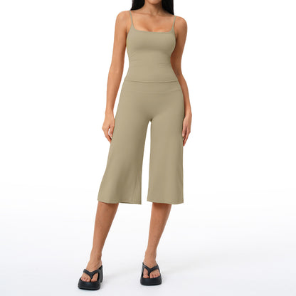 🧘 Women's 2-Piece Tank & Cropped Wide-Leg Activewear Set ✨