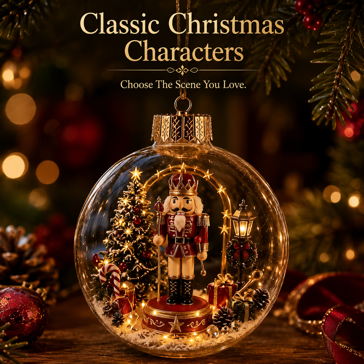 🔥 LIMITED-TIME 50% OFF 🔥 🎄 3D Miniature Christmas Globe Hanging Ornaments – 8 Collectible Scenes ✨