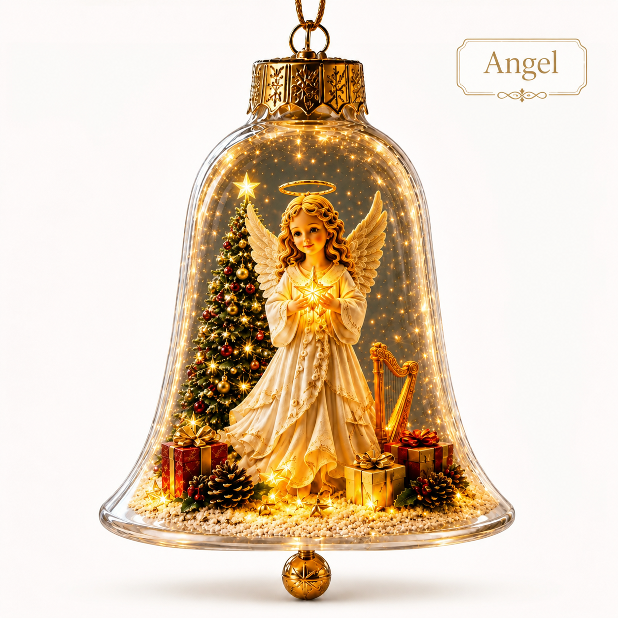 🎄 Christmas Bell Hanging Ornament with Miniature Scene – 3D Storybook Holiday Baubles 🔔