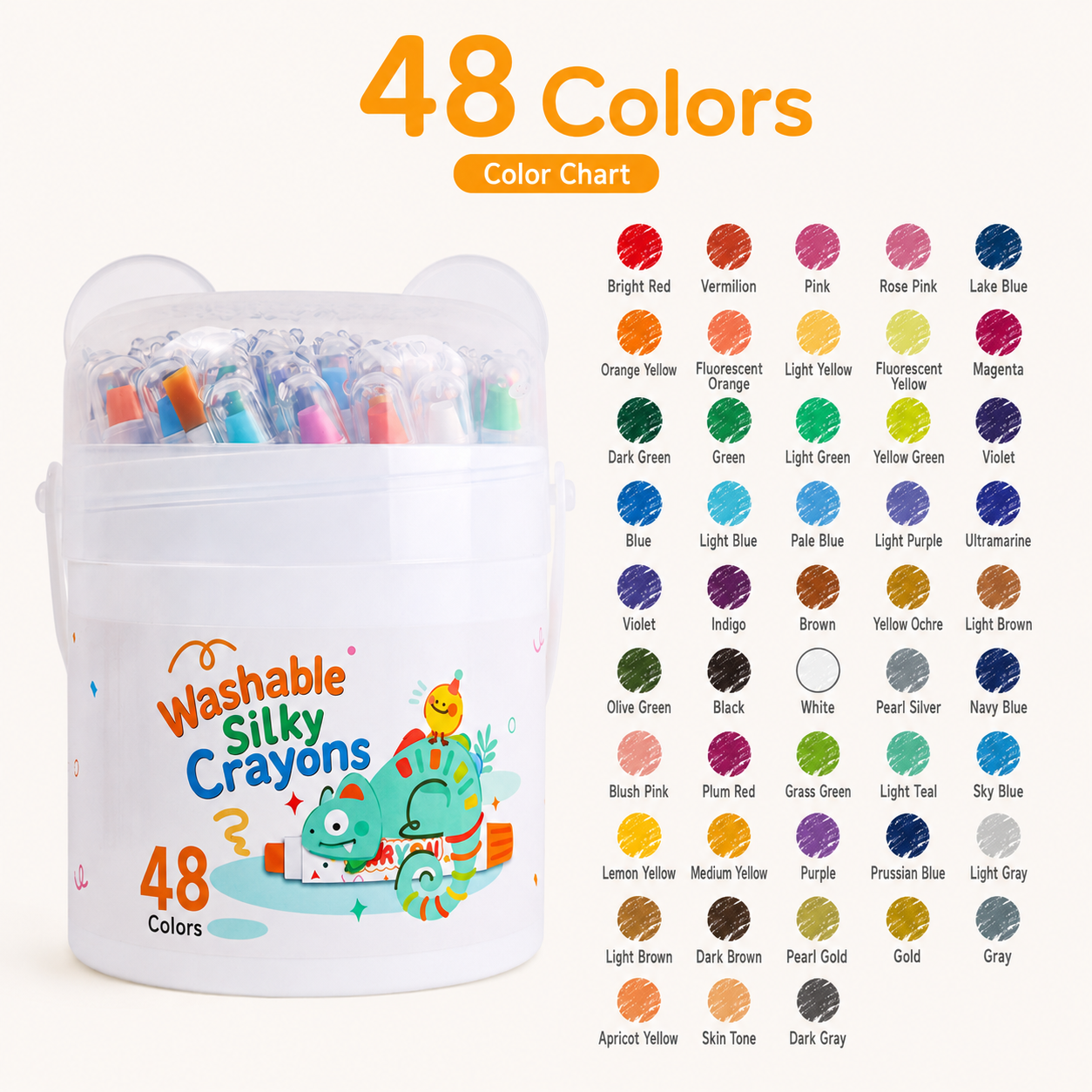 🎨 Washable Twist-Up Silky Crayons for Kids – Mess-Free 3-in-1 Coloring Set