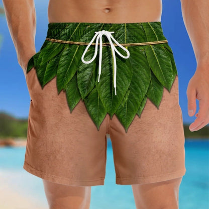 🏖️ Mens Quick Dry Printed Swim Shorts Trunks with Mesh Lining and Drawstring 🌊