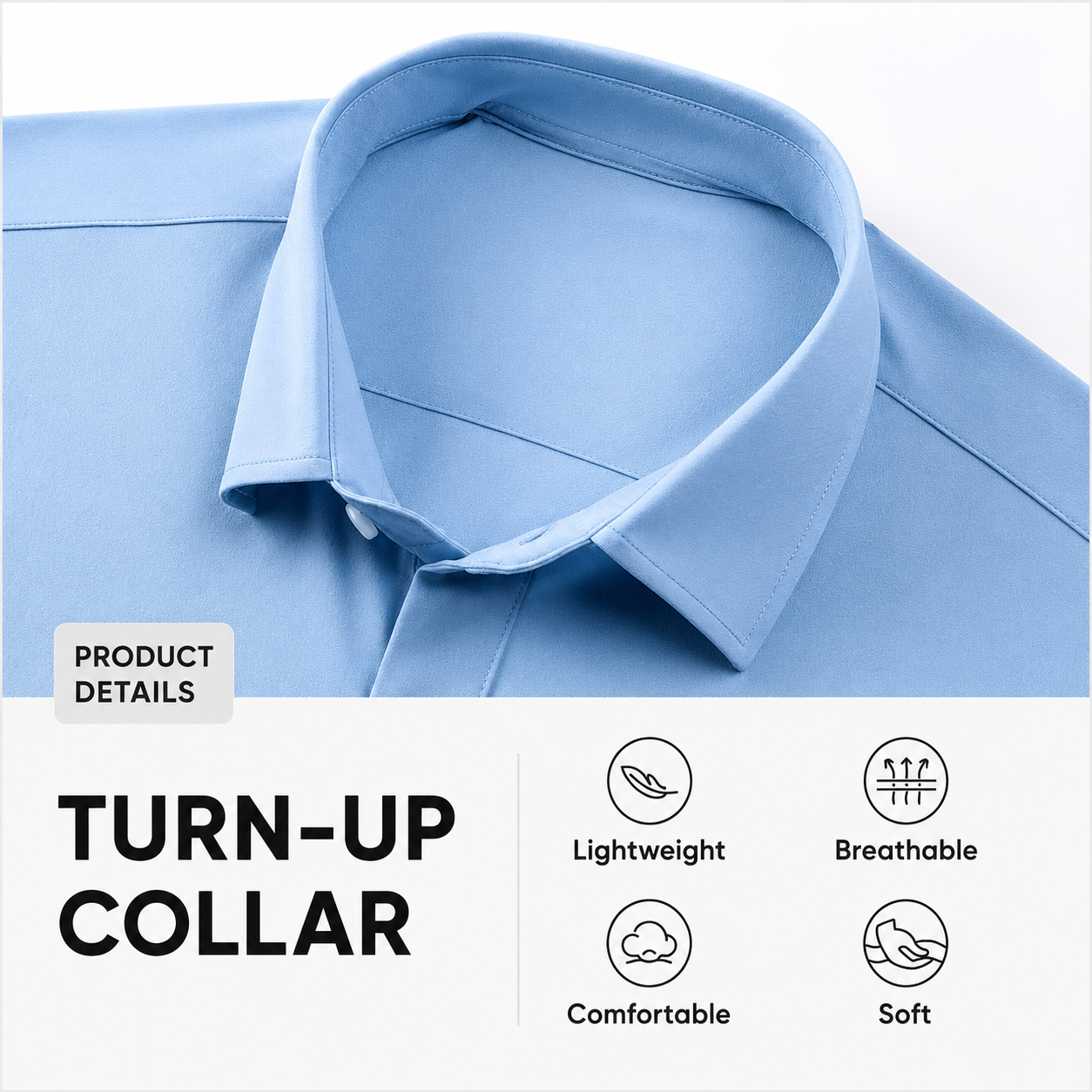 ⚡ 49% OFF – 👔 Men’s Muscle Fit Wrinkle-Free Shirt