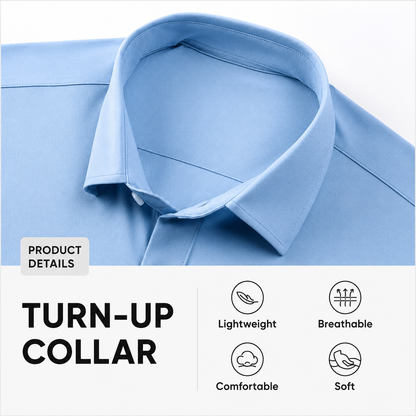 ⚡ 49% OFF – 👔 Men’s Muscle Fit Wrinkle-Free Shirt