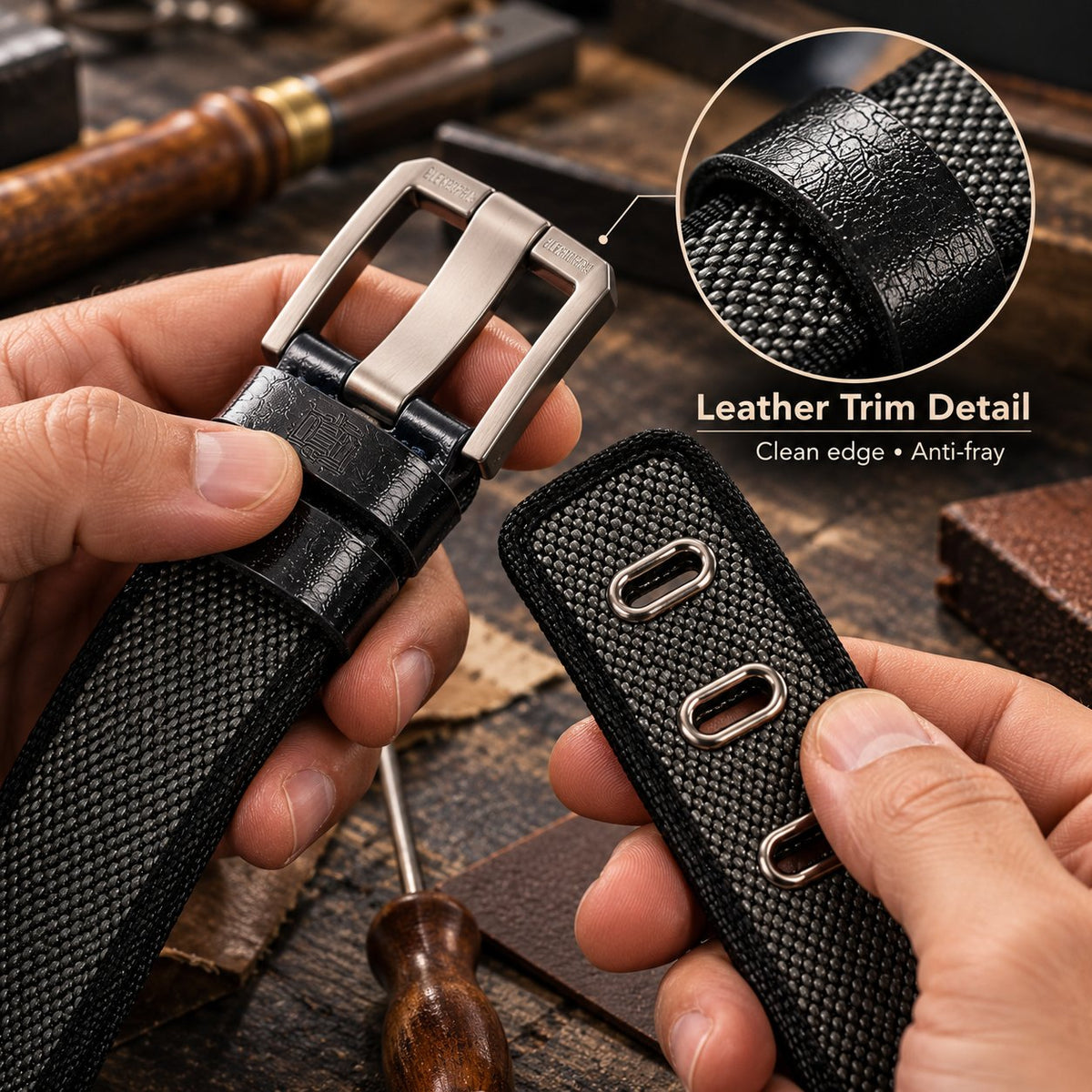 ✨Textured Nylon Strap Utility Belt  Ideal for Hiking, Camping & Daily Streetwear Outfits