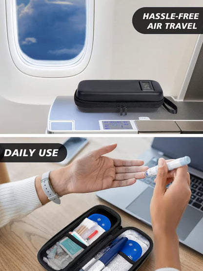 💉 Insulin Cooler Travel Case - Portable Medication Organizer with Temp Display 🌡️