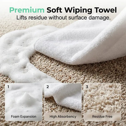 📍🔥Limited Time Promotion 49% OFF🔥Waterless Carpet Foam Stain Remover with Towel
