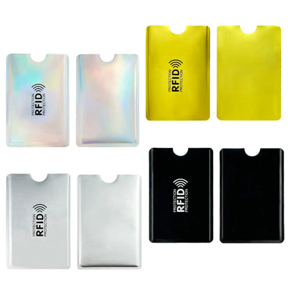 🛡️ RFID Blocking Card Sleeves 8-Pack – Slim Anti-Scan Card Protectors for Wallet Security