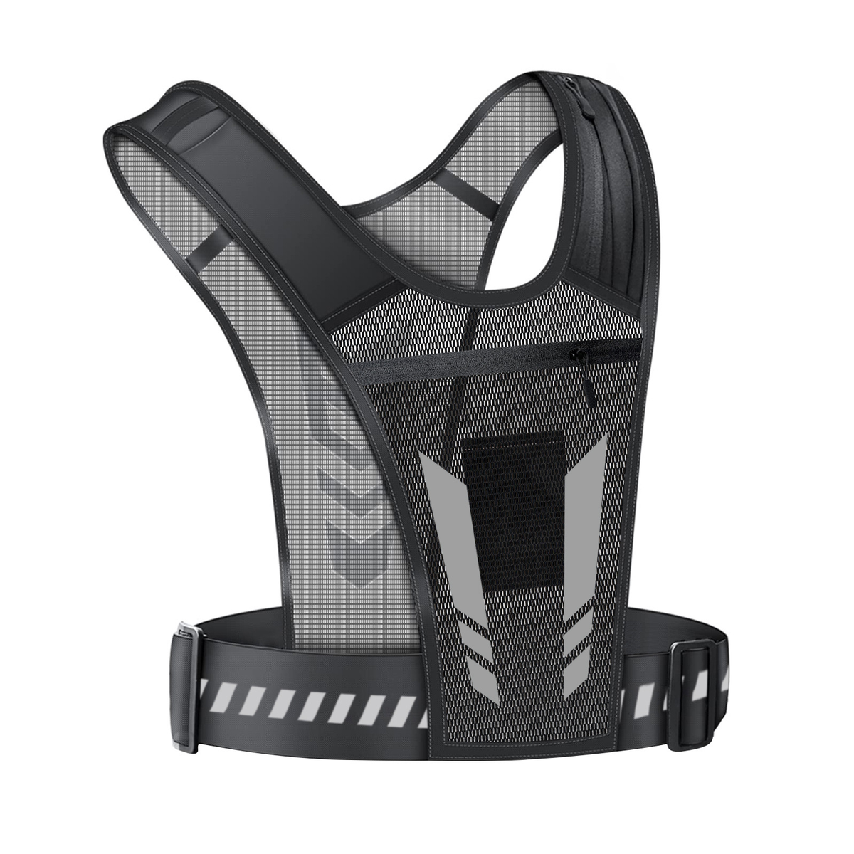 Hands-free reflective running vest